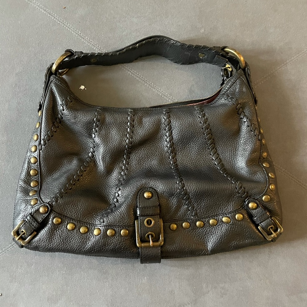 Isabella Fiore black leather handbag